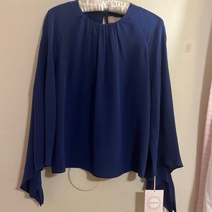 NWT Curete womens bell sleeve silk blouse